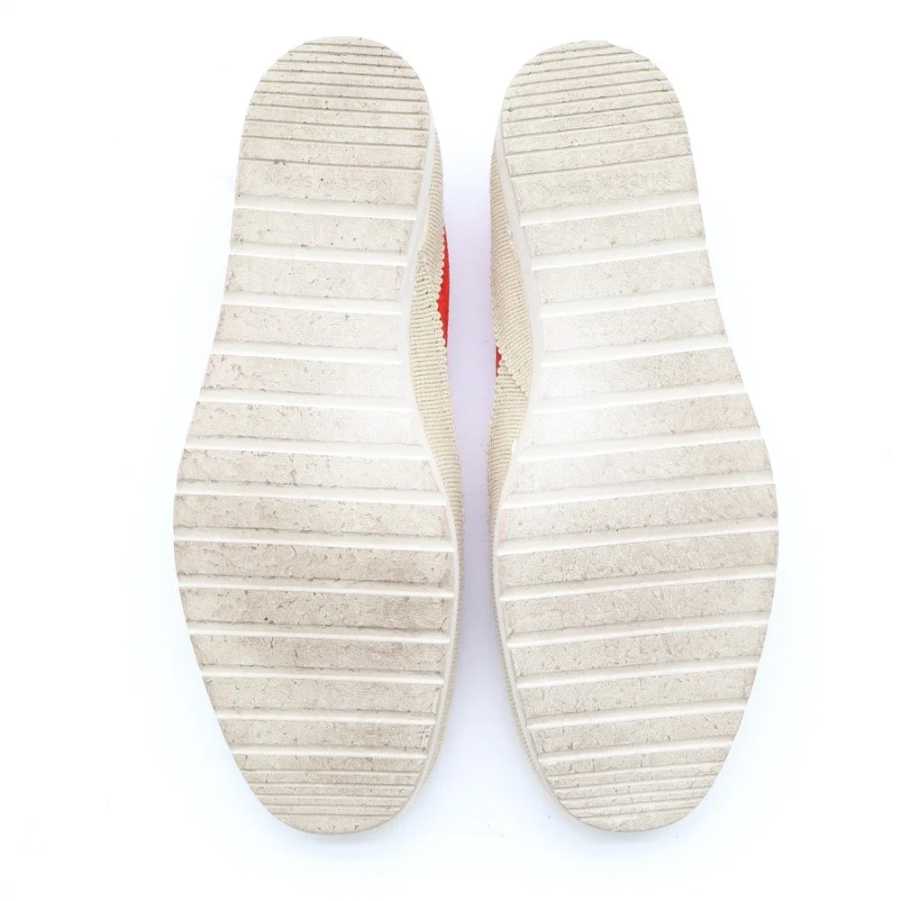 Verbenas Gaudi Red Suede Espadrille Slip On Sneaker Shoes Made in Spain Size 39